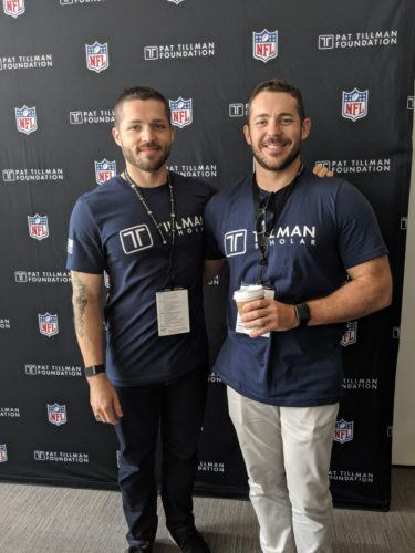 Lance Belobrajdic (2018 Awardee) and Blaze Belobrajdic (2019 Awardee), who is Belobrajdic’s brother and currently a Texas A&M Engineering student, at the Pat Tillman Leadership Summit. Photo courtesy of the Pat Tillman Foundation